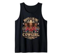 Boots and Bling It's Cowgirl Thing Western Country Melanina Camiseta sin Mangas