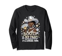 Boots and Bling It's Cowgirl Thing Western Country Melanina Manga Larga