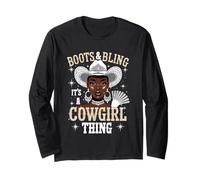 Boots and Bling It's Cowgirl Thing Western Country Melanina Manga Larga