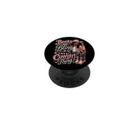 Boots and Bling It's Cowgirl Thing Western Country Melanina PopSockets PopGrip Adhesivo