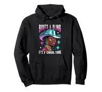 Boots and Bling It's Cowgirl Thing Western Country Melanina Sudadera con Capucha