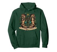 Boots & Bling Cowgirl Western Country Boots para Mujer Sudadera con Capucha, Unisex para Adultos, Verde Bosque, S