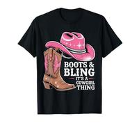 Boots & Bling It's a Cowgirl Thing Western Rodeo Country Camiseta