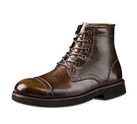Boots de cordón para Hombres Toe Toe Non Slip Anti-Slip Block Heel Work Classic