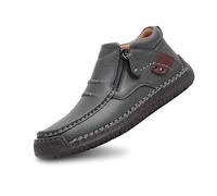 Boots Homme Impermeable Bottine Femme Homme de Cuir Chaussures de SEGURIDAD Hommes Chaussures de travail Antideslizante, Chaussures Ville Confort Botas Cortas Bota Mocasin Basket Montante, 01 gris, 45