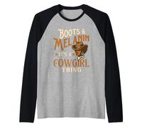 Boots & Melanin It's A Cowgirl Thing - Black Cowgirl Western Camiseta Manga Raglan