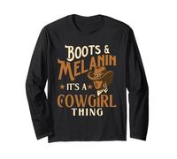 Boots & Melanin It's A Cowgirl Thing - Black Cowgirl Western Manga Larga