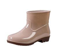 Boots Middle Shoe Buckle Women Low Round Rain Toe Round Women's Boots Botas De Agua Caliente Mujer Niños