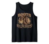 Boots On The Ground Cowboy Boots Rodeo Western Cowgirl Meme Camiseta sin Mangas