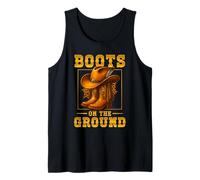 Boots On The Ground Cowboy Boots Western Country Style Camiseta sin Mangas