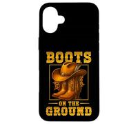Boots On The Ground Cowboy Boots Western Country Style Carcasa para iPhone 16 Plus