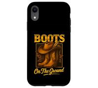 Boots On The Ground Cowboy Boots Western Country Style Carcasa para iPhone XR