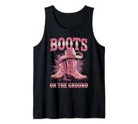 Boots On The Ground Sombrero Cowboy Western Camiseta sin Mangas