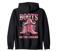 Boots On The Ground Sombrero Cowboy Western Sudadera con Capucha