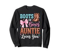 Boots Or Bows Auntie Loves You Sudadera