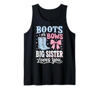 Boots Or Bows Big Sister Loves You Camiseta sin Mangas