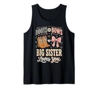 Boots Or Bows Big Sister Loves You Camiseta sin Mangas