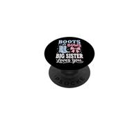 Boots Or Bows Big Sister Loves You PopSockets PopGrip Adhesivo