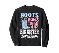 Boots Or Bows Big Sister Loves You Sudadera