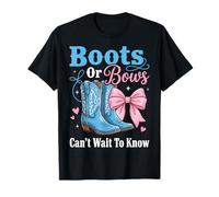 Boots Or Bows Can't Wait To Know Vaquero Camiseta