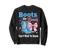 Boots Or Bows Can't Wait To Know Vaquero Sudadera