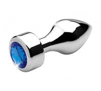 Booty Sparks Butt Plug Aluminio Con Cristal Azul - Medium 172 g