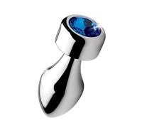 Booty Sparks Butt Plug Aluminio Con Cristal Azul - Pequeño 113 g