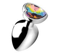 Booty Sparks Rainbow Heart Butt Plug - Large 180 g