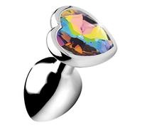 Booty Sparks Rainbow Heart Butt Plug - Small 80 g