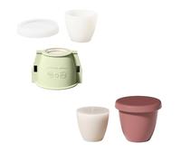 BOOWAN NICOLE Cuenco minimalista para velas de hormigón, forma de vela, molde de silicona con velas, molde de recambio para velas Jesmonit para decoración del hogar (SH1089+LZ0714)