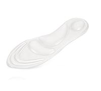 Boowhol - Amortiguación 3D Antideslizante Resistente al Desgaste Plantilla GEL Amortiguación Suave Señoras Transpirables Plantillas Cortadas Libre (1 Par) (color transparente)