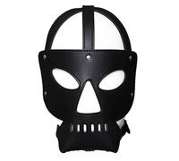 Boowhol-Ladies Mens Blindfold Headgear SM Fetish Bondage Sex Toy para parejas Máscara de ojo Cuero