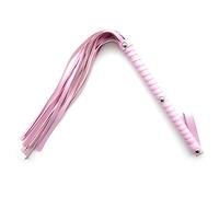 boowhol striemen látigo piel varios borla Mango Largo con remachadora 321484 Equitación Etapa Requisiten flogger flirten Cosplay Sex de juguete Bondage SM 60 cm & # xff0 C; negro/plata/rosa