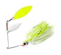 Booyah Glow Blade Doble Willow señuelo de Pesca, White Chartreuse