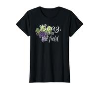 Booz y Rut Historia bíblica Cristiana de Amor Camiseta gráfica económica, Mujer, Negro, M