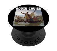 Booze Cruise George Washington Boat 4 de julio PopSockets PopGrip Adhesivo