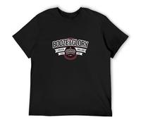 Booze & Glory - Camiseta unisex para hombre, color negro, Negro, M