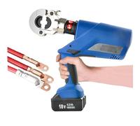 BOOZXCV Herramienta de crimpado hidráulica, Herramienta de crimpado de Cables a batería, Herramienta de crimpado hidráulica portátil, con 11 moldes y Estuche de Almacenamiento (Ez400)