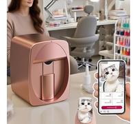 BOOZXCV Impresora de uñas 3D portátil, más de 1000 diseños, Control de Impresora de uñas DIY Mediante aplicación móvil, salón de uñas en casa para niñas y Mujeres, Regalo Rosa (Pinks)