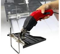 BOOZXCV Kit de Cortador eléctrico portátil de 200W/250W para Espuma y Esponja, Incluye Regla ranurada y Cuchilla calefactora Plegable, Ideal para Manualidades y proyectos de Bricolaje. (Ks200)