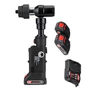 BOOZXCV Kit de perforación hidráulica con 6 Matrices, Herramienta de perforación inalámbrica de 21 V y 2,5 Ah, Carrera de 22 mm para Metal y Paneles eléctricos.