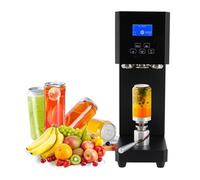 BOOZXCV Máquina de envasado al vacío Totalmente automática, máquina selladora de Vasos automática Comercial de 370 W, selladora de latas de refresco comerciales (Black)
