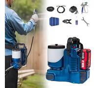 BOOZXCV Máquina de Pintura en Aerosol eléctrica sin Aire, inalámbrica, con batería de Alta Capacidad, caudal de 1,1 litros/min, 6 velocidades, Ideal para Pintar Paredes y techos. (A)