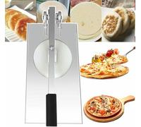 BOOZXCV Máquina de Prensa para Masa de Pizza - Prensa Manual de Acero Inoxidable para Hacer Chapati, Tortilla y Pastelería - Herramienta Esencial para la Cocina del Hogar (20cm)