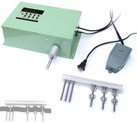 BOOZXCV Máquina enrolladora de Cinta elástica, bobinadora eléctrica de Cinta con Velocidad Ajustable de 1 a 999 RPM, bobinadoras de Cinta pequeñas con botón de reinicio automático