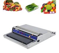 BOOZXCV Máquina Manual para Envolver Alimentos, dispensador de Film Comercial con Placa calefactora integrada, Temperatura de Corte Ajustable de 50 a 140 ℃ para cocinas y mercados.