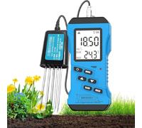 BOOZXCV Medidor rápido de Suelo 7 en 1: Nitrógeno, fósforo, potasio, NPK, pH, Humedad, conductividad de nutrientes, CE. para Agricultura, jardinería y monitoreo Ambiental.