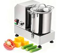 BOOZXCV Procesador de Alimentos Comercial de 1500 W y 15 L, Picador eléctrico de Verduras de Alta Velocidad con Control de Velocidad Continuo de 3700 RPM, Picador de Carne de Alta Resistencia. (6L)