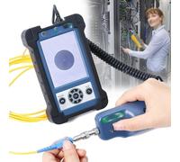 BOOZXCV Sonda de inspección de Fibra óptica, microscopio de Fibra 400X con Pantalla LCD de 3,5", Inspector de Superficie Frontal portátil para APC/UPC con batería de 4000 mAh.