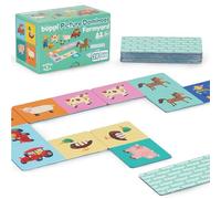 boppi Juego de dominó con imágenes para niños pequeños - Colorido dominó Montessori/Stem con temática de Animales de Granja para niños - Juegos para niños de 3 años en adelante